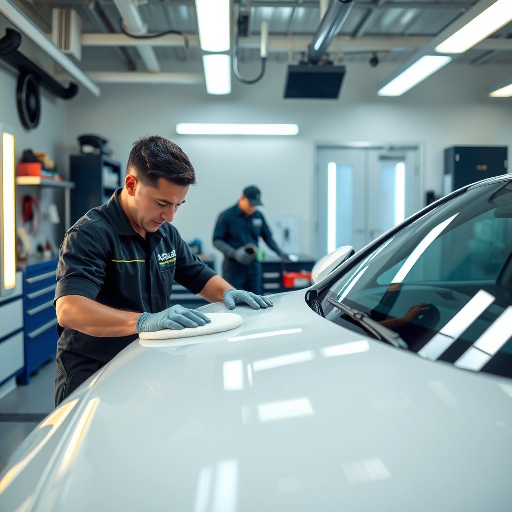 Equipo de Glossauto trabajando en un vehículo